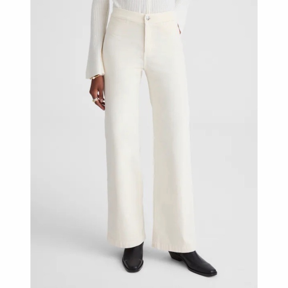 NWT! Madewell - The Wide-Leg Pant in Corduroy - Vintage Ivory - Size 29